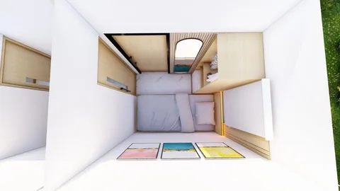 Kamar tidur anak rumah Bumi Citra Regency Serpong dilihat dari atas