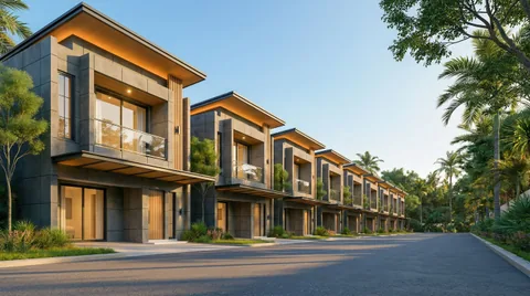 Rumah 2 lantai Bumi Citra Regency Serpong dari sudut rendah setinggi jalan